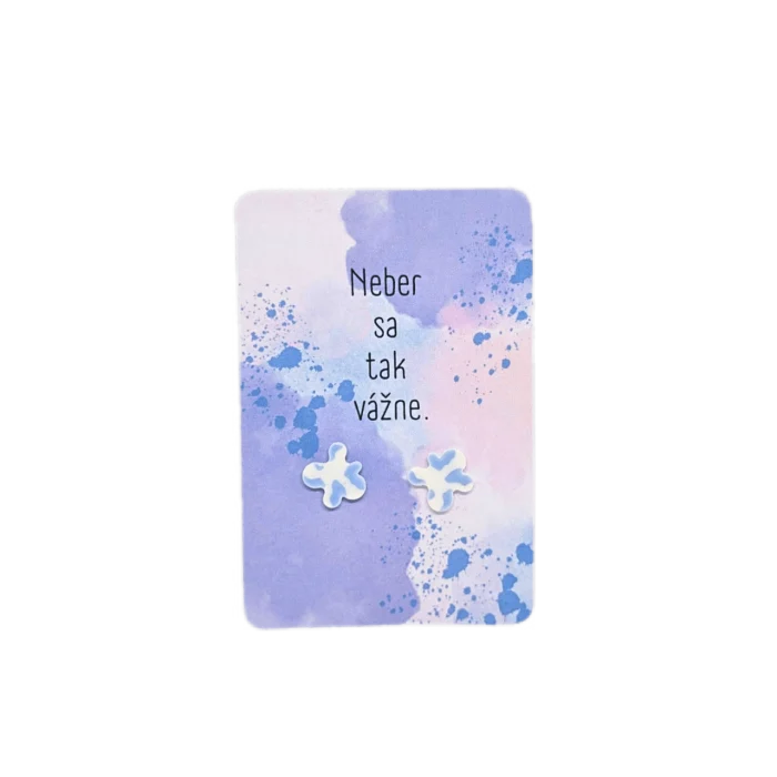 Náušnice s myšlienkou - Neber sa tak vážne